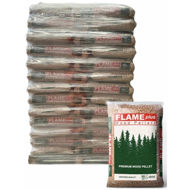 975kg Flame Plus EN+A1 BSL Certified wood pellets
