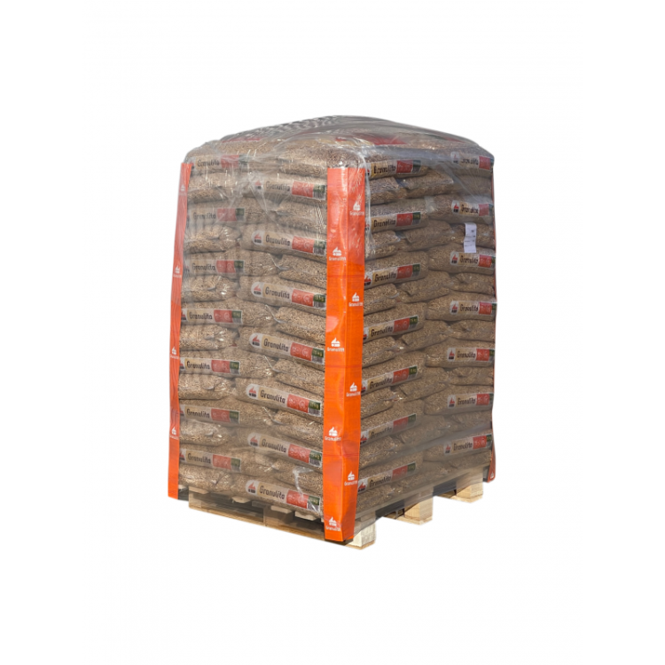 Granulita wood pellets 15kg bag front label